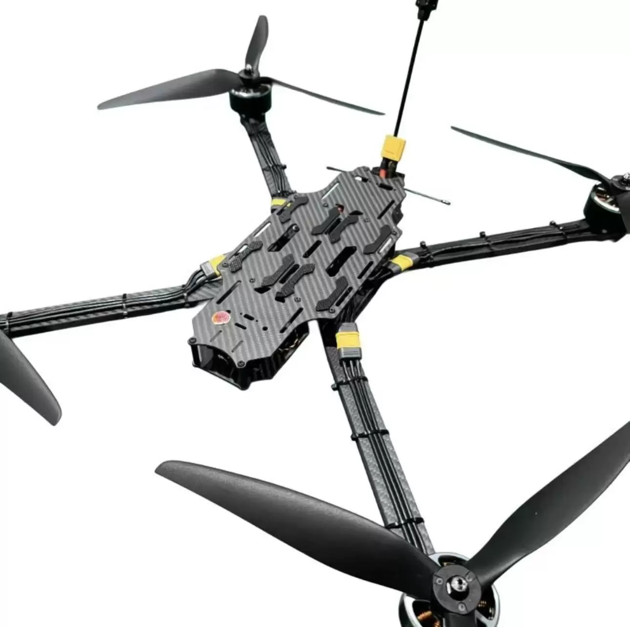 Drone FPV de 15 pouces avec guidage IA et transmission par fibre optique