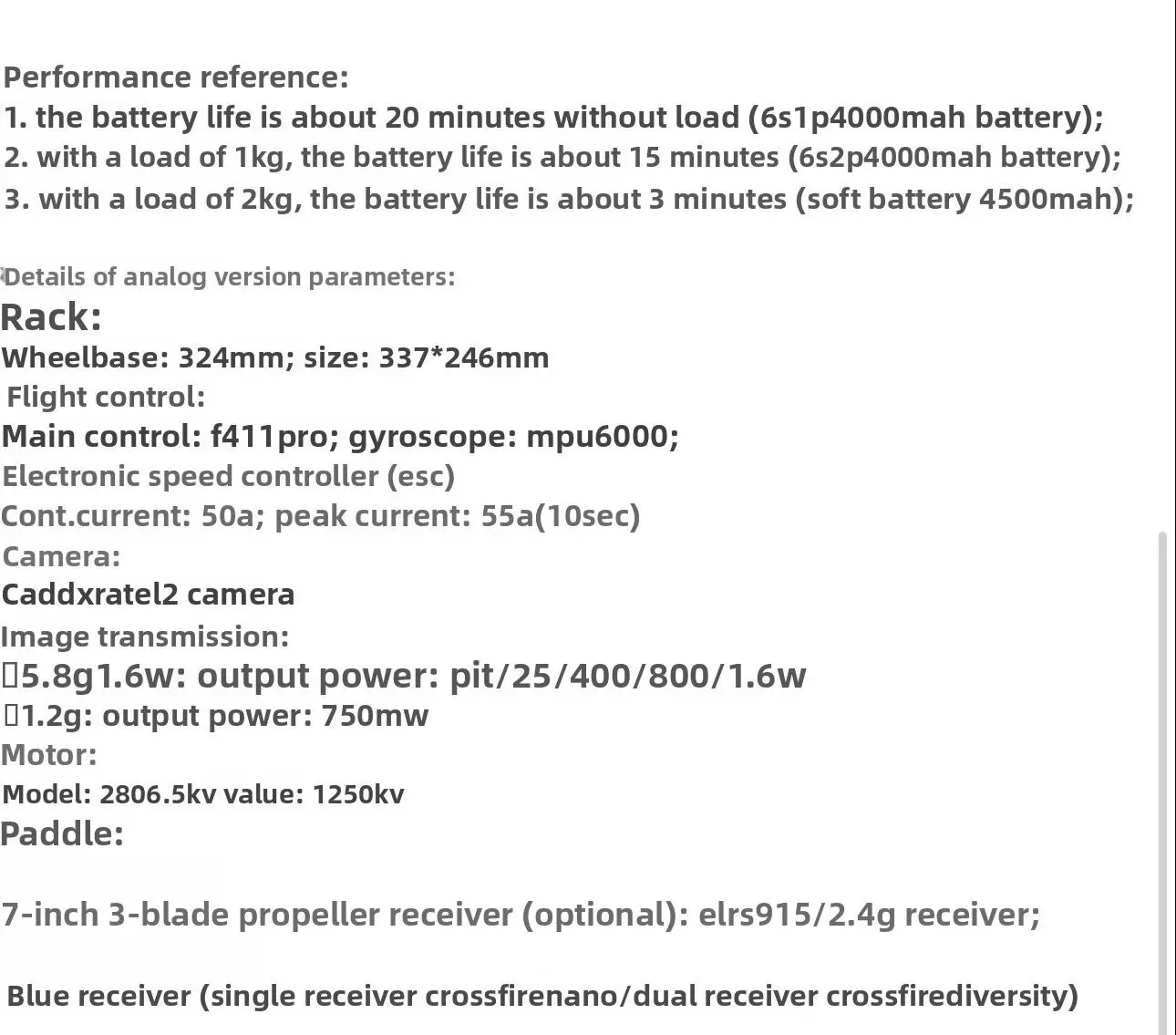 Drone FPV de 7 pouces avec guidage IA et transmission par fibre optique